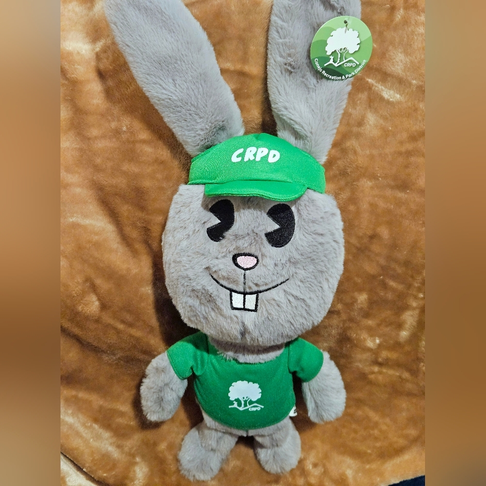 "Parker the Plushie" from the Conejo Recreation & Park District (CRPD) plush